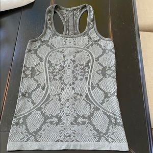 Green snake print Lululemon tank top